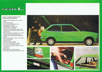 Salgsbrochüre fiesta juli 1976