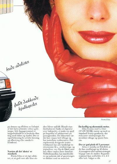 Salgsbrochüre fiesta januar 1987