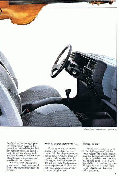 Salgsbrochüre fiesta januar 1987