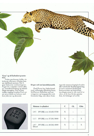 Salgsbrochüre fiesta januar 1987