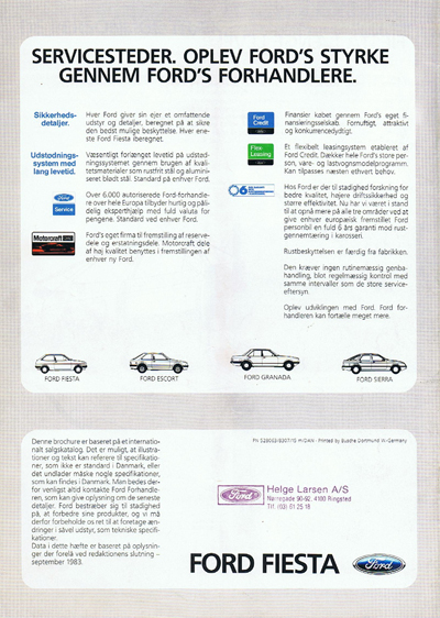 Salgsbrochüre fiesta september 1983